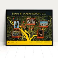 Poster España en Washington D.C. para el Ministerio de Asuntos Exteriores, Unión Europea y Cooperación de España